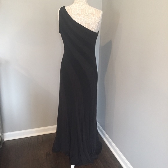One Shoulder Full Length Cache Dress - Picture 3 of 5